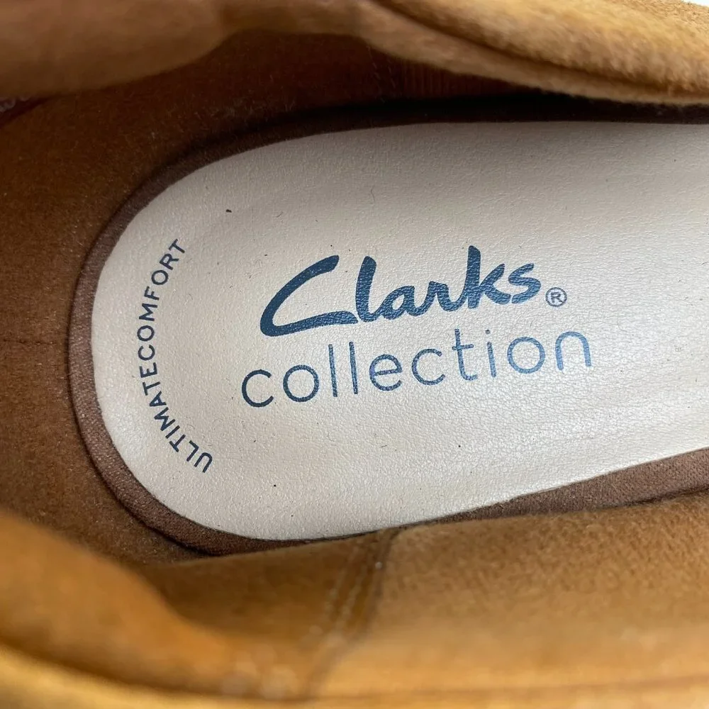 Clarks Women's Teresa Step Dark‎ Tan Suede 261678354070 Heels,Size 9.5M